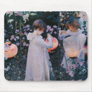 Carnation Lily Lily Rose John Singer Sargent Art Mouse Pad