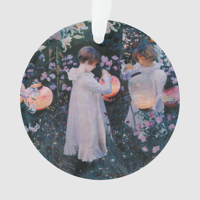 Carnation Lily Lily Rose John Singer Sargent Art Ornament (Front)