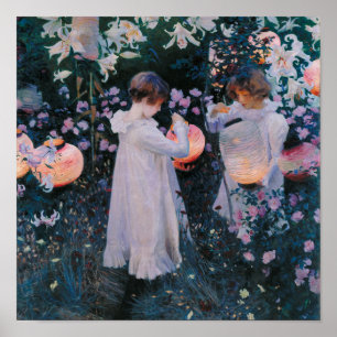 Carnation Lily Lily Rose John Singer Sargent Art Poster