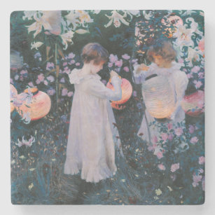 Carnation, Lily, Lily, Rose (John Singer Sargent) Stone Coaster