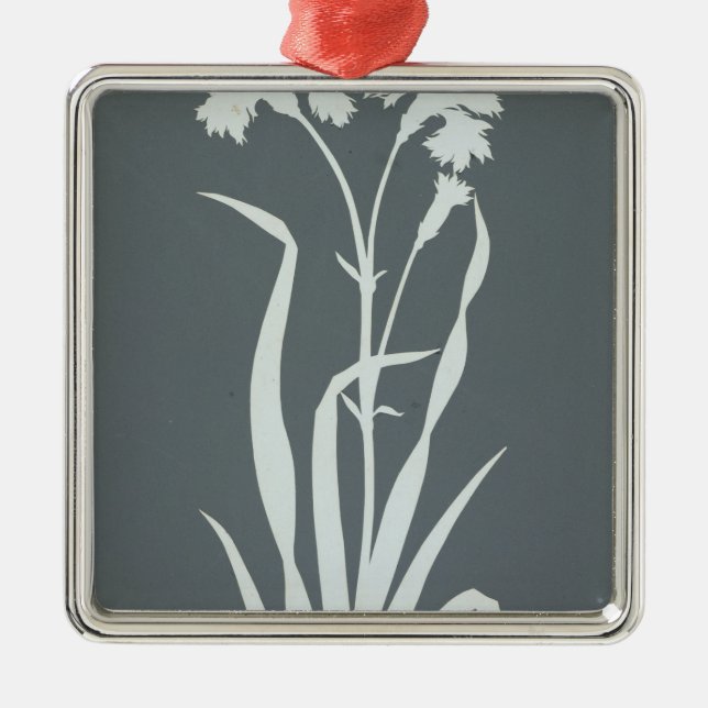 Carnation Metal Tree Decoration (Front)