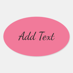 Carnation Pink Oval Sticker