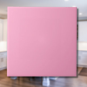 Carnation Pink Solid Colour   Classic Elegant Ceramic Tile