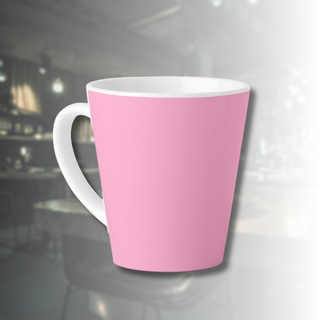 Carnation Pink Solid Colour | Classic | Elegant  Latte Mug (Creator Uploaded)