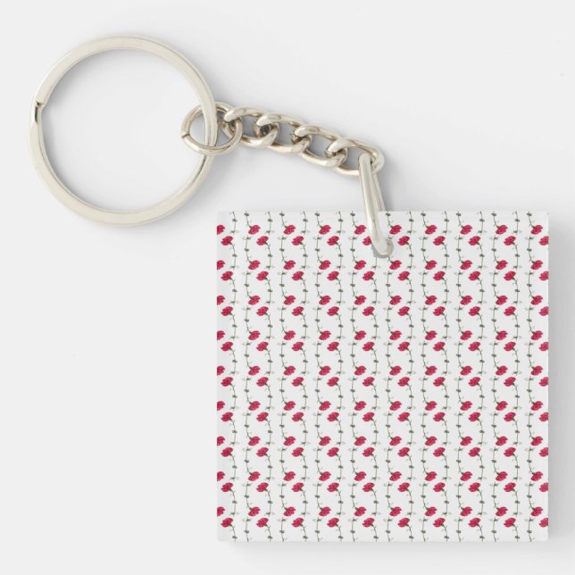 Carnation Rotation Key Ring (Front)