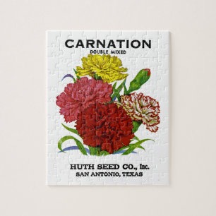 Carnation Vintage Seed Packet Jigsaw Puzzle