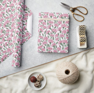 Carnation Whisper Wrapping Paper