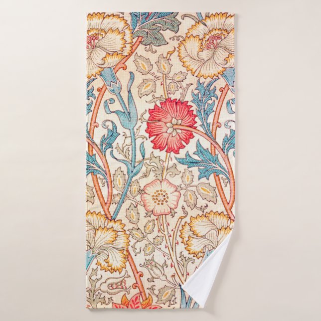 Carnation, William Morris Bath Towel (Bath Towel)