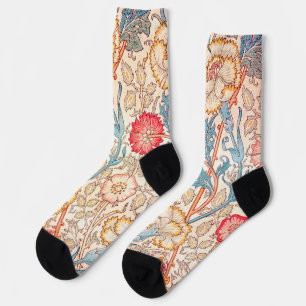 Carnation, William Morris Socks
