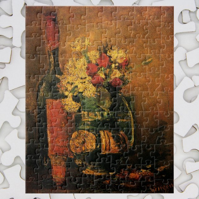 Carnations, Roses and a Bottle by Vincent van Gogh Jigsaw Puzzle (Creator Uploaded)