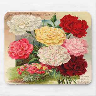 Carnations Seed Packet Mousepad