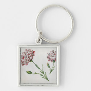 Carnations (w/c on paper) key ring