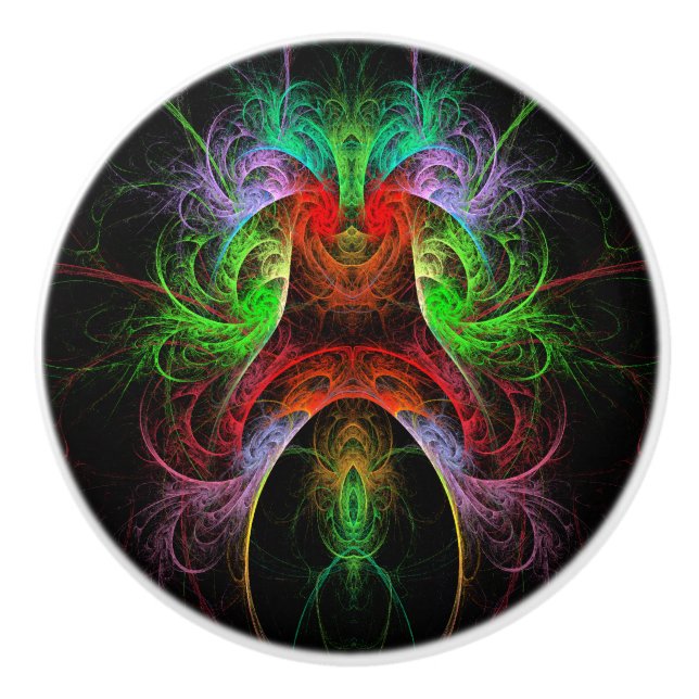 Carnaval Abstract Art Ceramic Knob (Front)