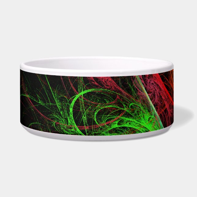 Carnaval Abstract Art Dog Bowl (Left)