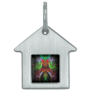 Carnaval Abstract Art House Pet Name Tag