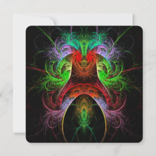 Carnaval Abstract Art Invitation