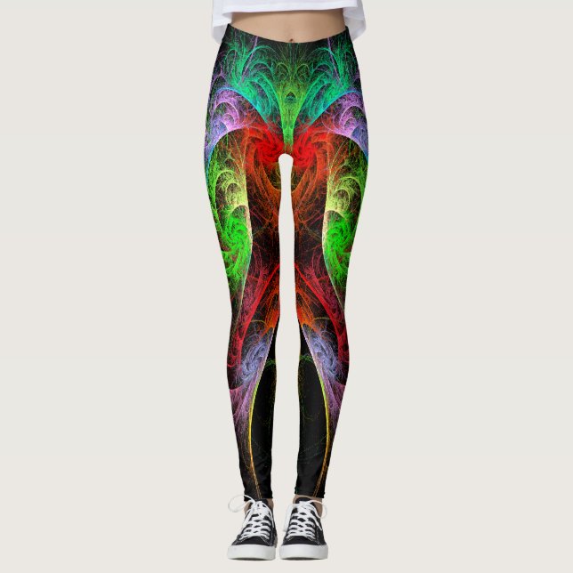 Carnaval Abstract Art Leggings (Front)