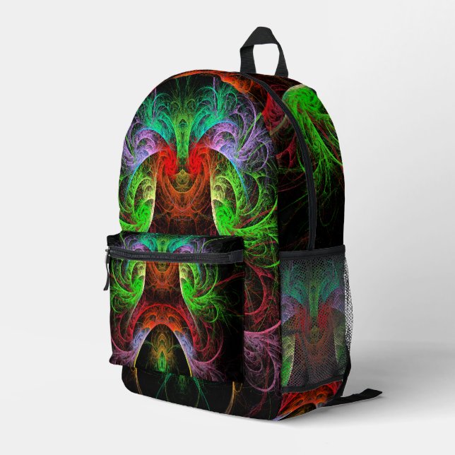 Carnaval Abstract Art Printed Backpack (Back Corner Right)