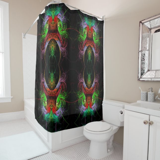 Carnaval Abstract Art Shower Curtain (In Situ)