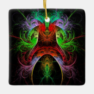 Carnaval Abstract Art Square Ornament