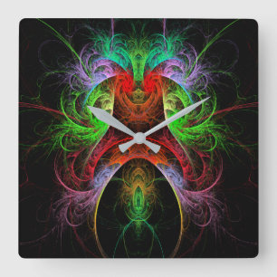 Carnaval Abstract Art Square Wall Clock