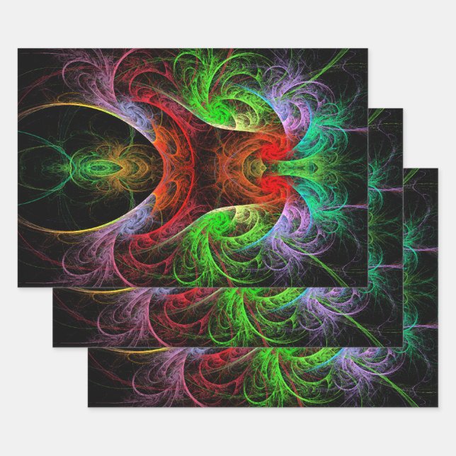Carnaval Abstract Art Wrapping Paper Sheet (Set)