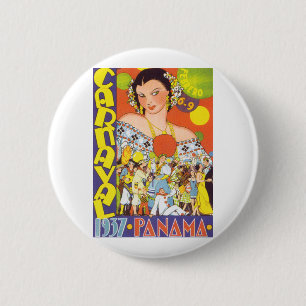 Carnaval in Panama 6 Cm Round Badge