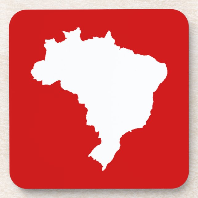 Carnaval Red Festive Brazil at Emporio Moffa Coaster (Front)