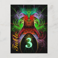 Carnaval Table Number Postcard