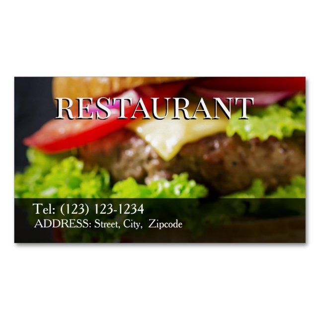 carne asada 	Magnetic business card (Front)