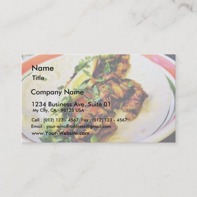 Carne Asada Tacos Business Card (Front)