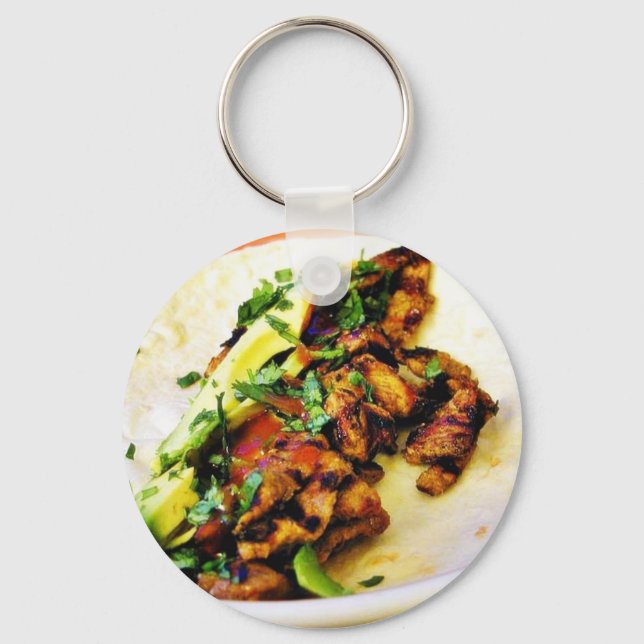Carne Asada Tacos Key Ring (Front)