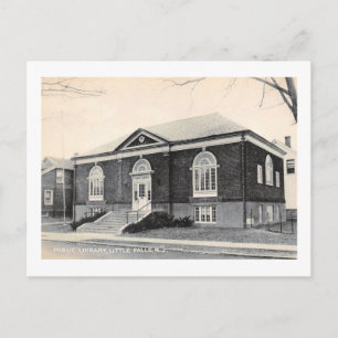 Carnegie Library, Little Falls, New Jersey Vintage Postcard
