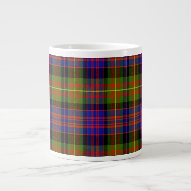 Carnegie Scottish Tartan Large Coffee Mug (Front)