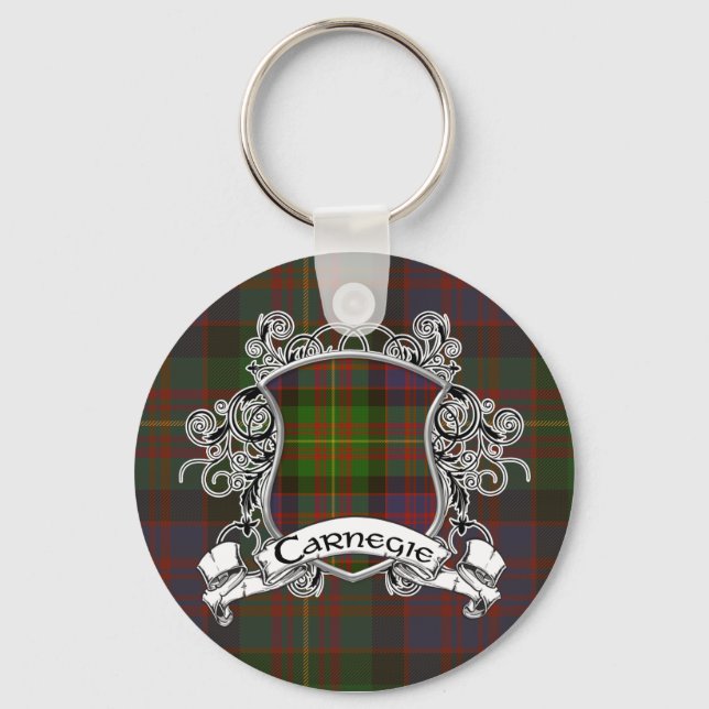Carnegie Tartan Shield Key Ring (Front)