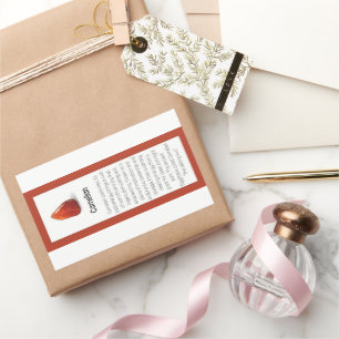 Carnelian Crystal Meaning Jewelry Package Label 