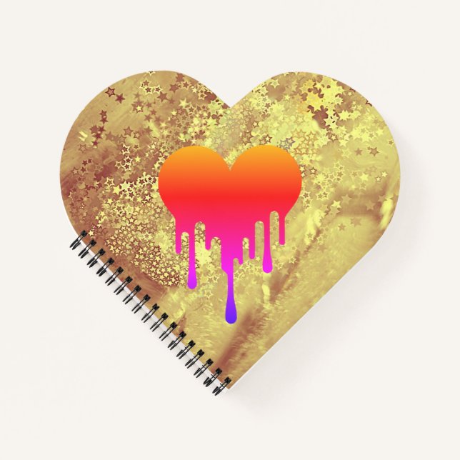 Carnet à spirales - Cœur d’or et éclats d’âme Notebook (Front)