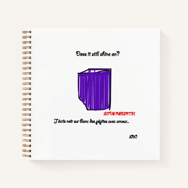 Carnet petit spirales - motif diamand LBC Notebook (Front)