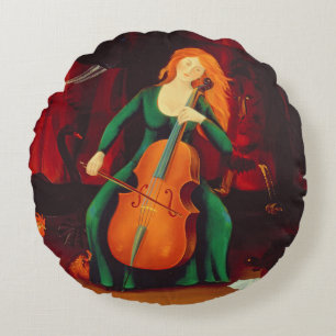 Carneval des Animeaux 2001 Round Cushion