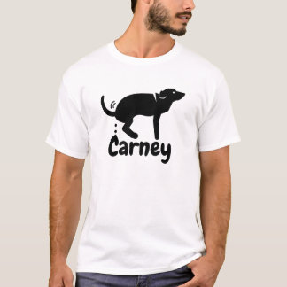 Carney Dog Pooping (black logo) T-Shirt