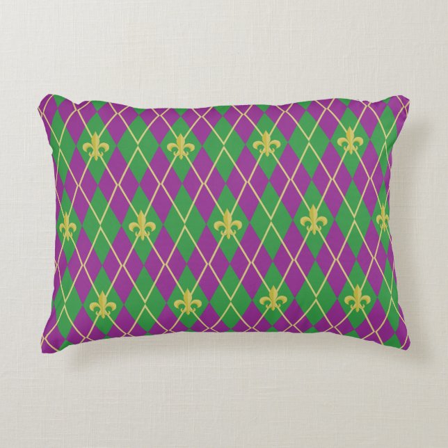 Carnival Argyle Accent Pillow (Front)