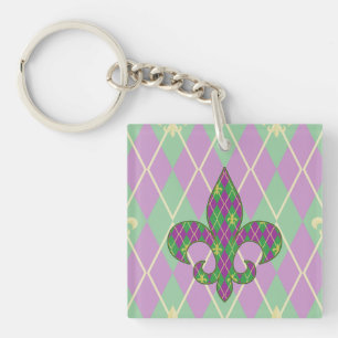 Carnival Argyle Acrylic Keychain