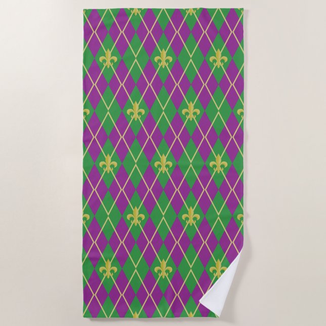 Carnival Argyle Beach Towel (Front)
