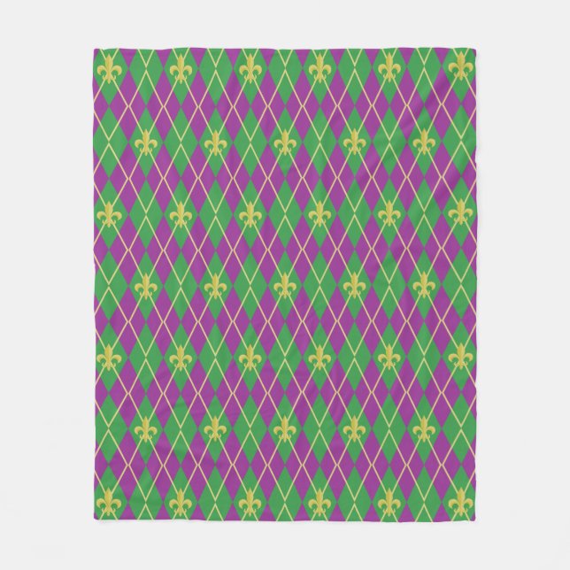 Carnival Argyle Fleece Blanket (Front)