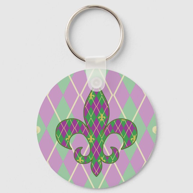 Carnival Argyle Keychain (Front)