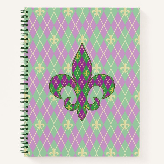 Carnival Argyle Spiral Notebook (Front)