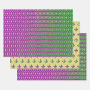 Carnival Argyle Wrapping Paper Set