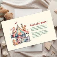 Carnival Baby Shower Books for Baby Invitation