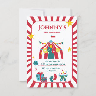Carnival Baby Shower Invitations