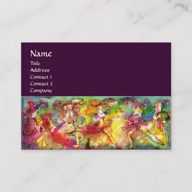 CARNIVAL BALLET / Venetian Masquerade,Dance,Music Business Card (Front)